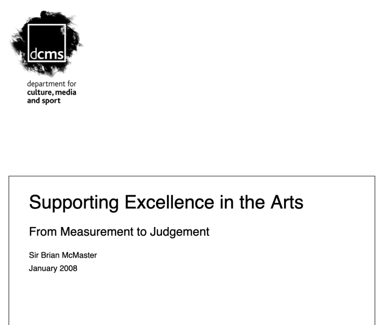 ¿Por qué la excelencia artística?