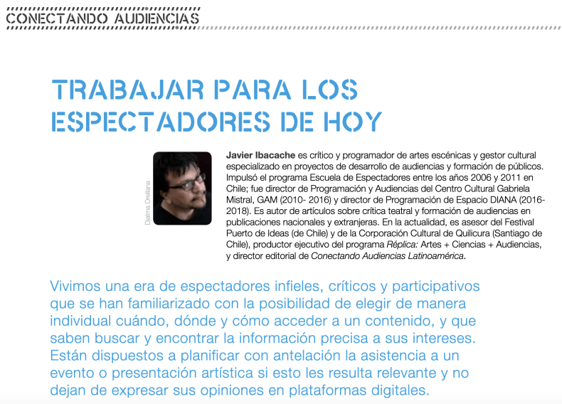 Trabajar para los espectadores hoy